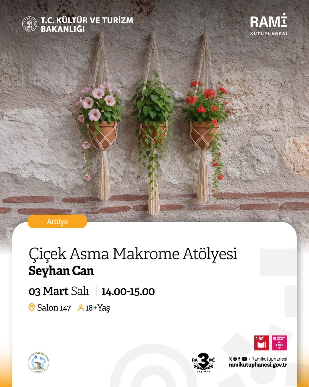 Çiçek Asma Makrome Atölyesi