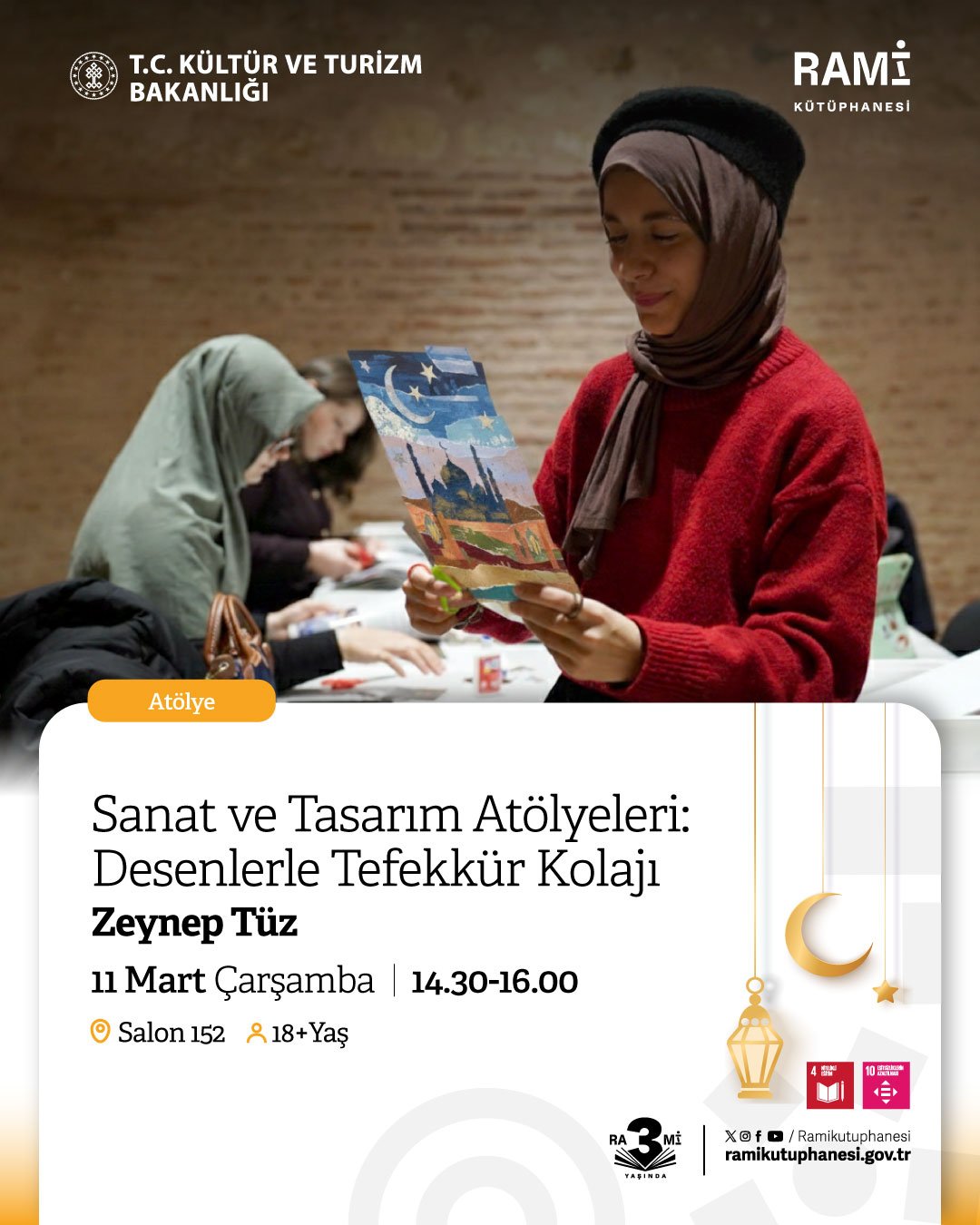 Sanat ve Tasarım Atölyeleri Desenlerle Tefekkür Kolajı