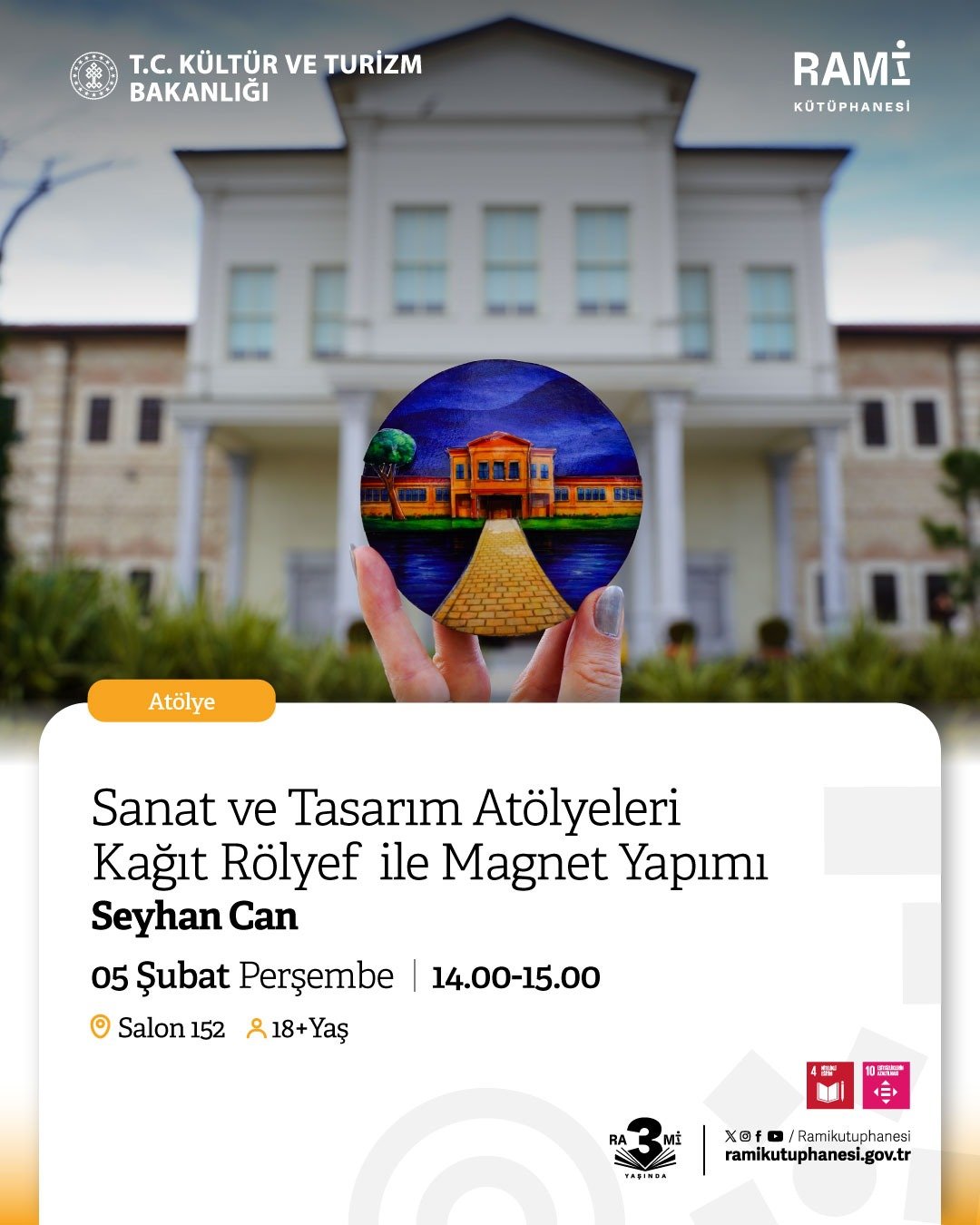 Sanat ve Tasarım Atölyeleri Kağıt Rölyef ile Magnet Yapımı