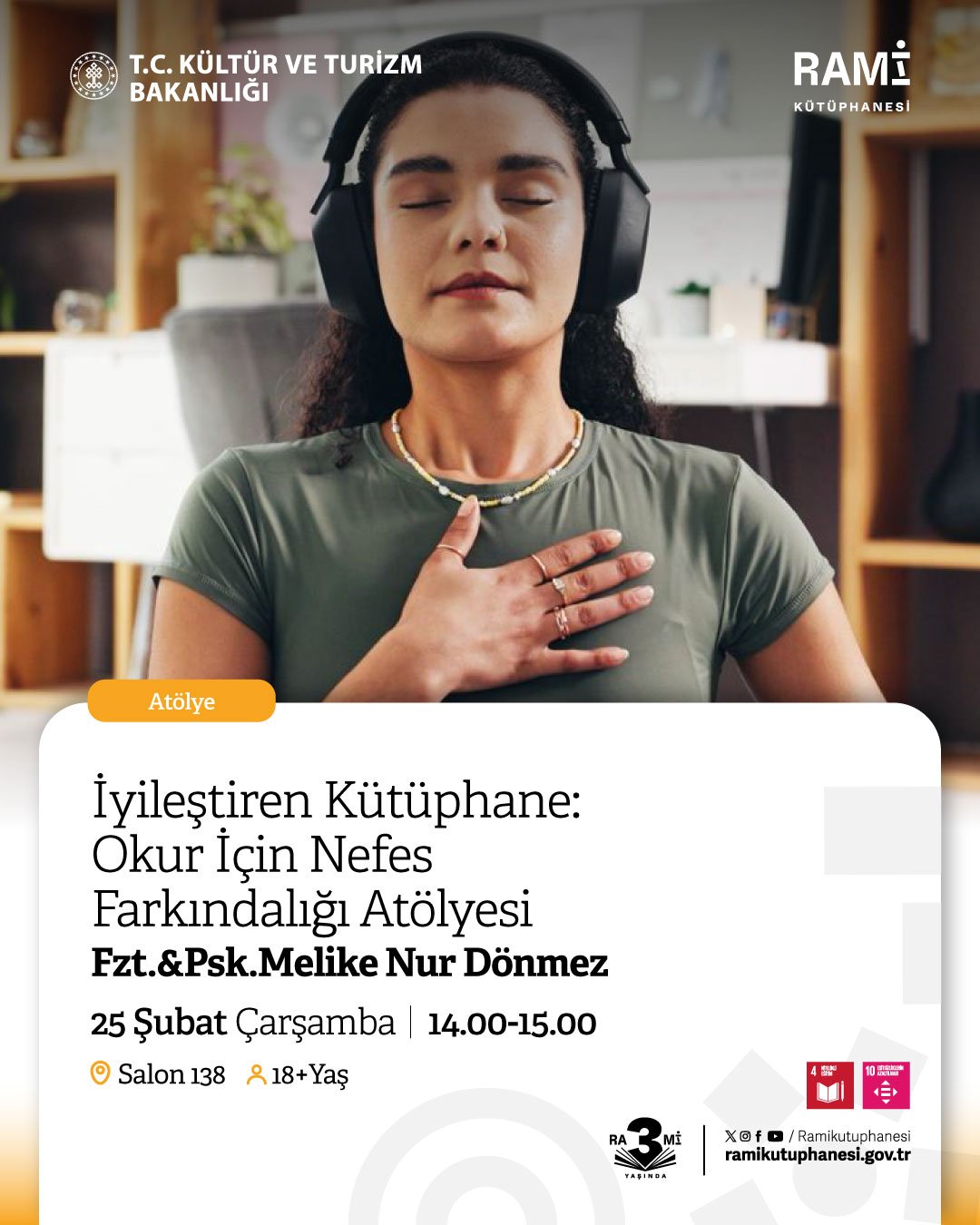 İyileştiren Kütüphane: Okur İçin Nefes Farkındalığı Atölyesi