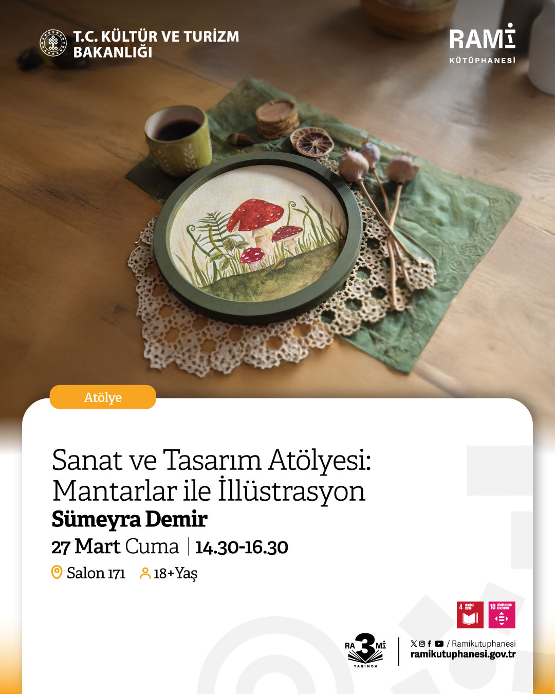 Sanat ve Tasarım Atölyesi: Mantarlar ile İllüstrasyon